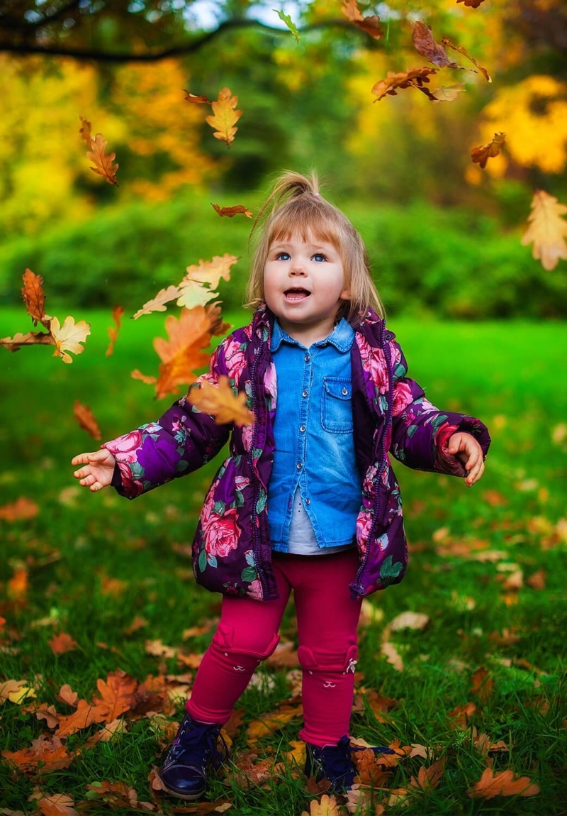 Детская и семейная фотосессия в спб осенью в парке